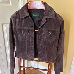 DANIER | Brown Suede Cropped Jacket - Size Small